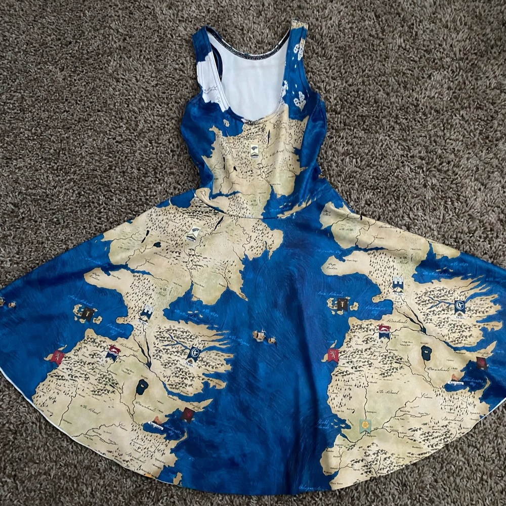 Xxs Blackmilk Map of Westeros Skater Dress